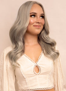 16 Inch Ultimate Volume Clip in Hair Extensions #Silver