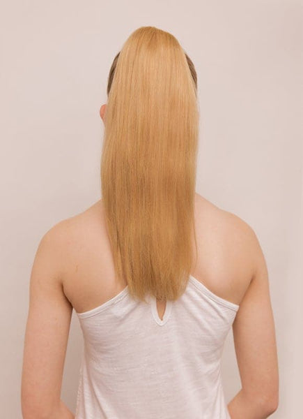 16 Inch Clip In Ponytail Extension #16 Light Golden Blonde