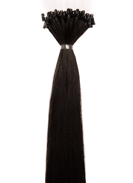 24 Inch Micro Loop Hair Extensions #1B Natural Black