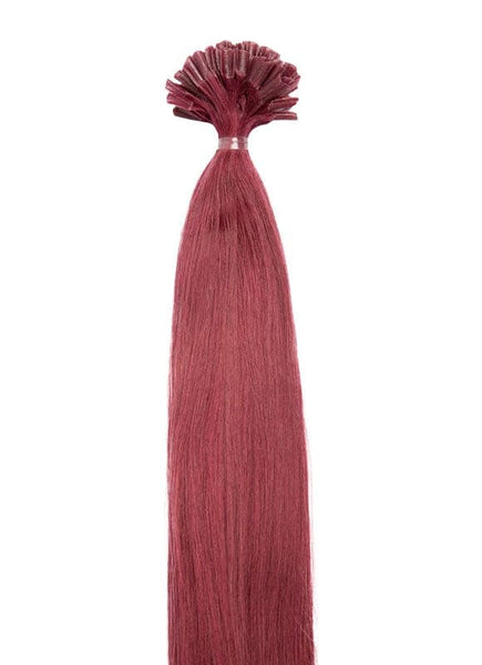 20 Inch Nail/ U-Tip Hair Extensions #Burgundy