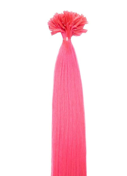 20 Inch Nail/ U-Tip Hair Extensions #Hot Pink