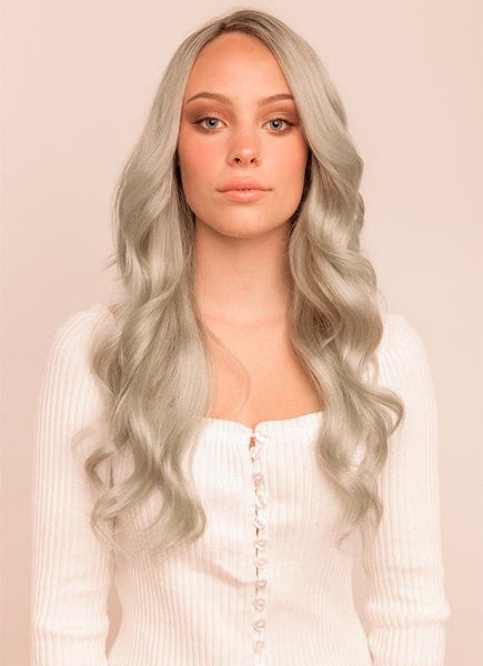 20 Inch Nail/ U-Tip Hair Extensions #Silver