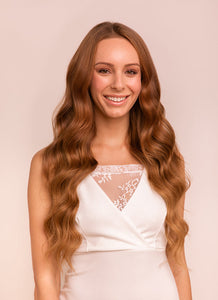 24 inch clip in hair extensions #6 light chestnut brown 1