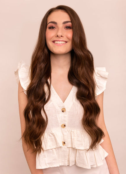 24 inch clip in hair extensions #2 dark brown 1