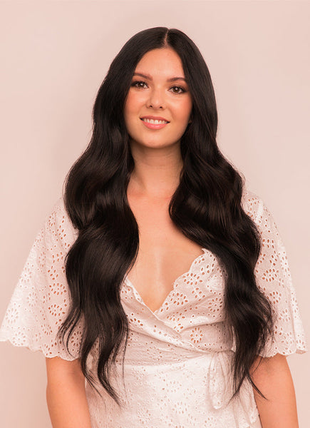 24 Inch Nail/ U-Tip Hair Extensions #1B Natural Black