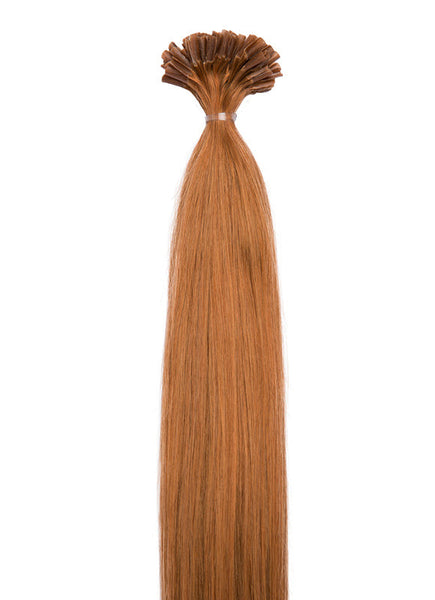 24 Inch Nail/ U-Tip Hair Extensions #6 Light Chestnut Brown