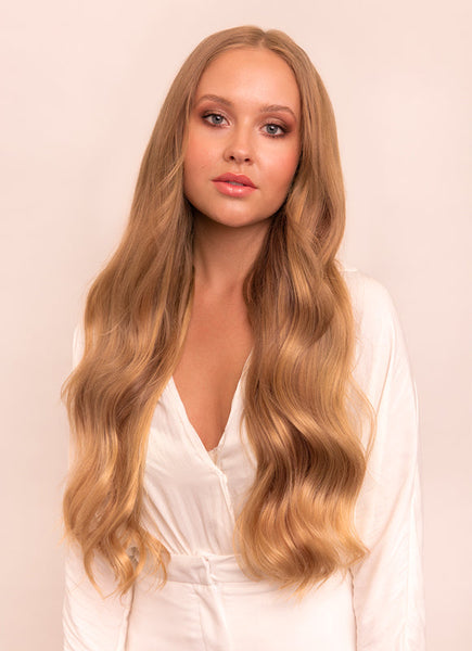 24 Inch Tape Hair Extensions #18 Golden Blonde