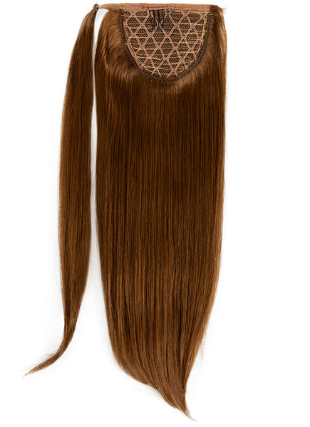 22 Inch Clip In Ponytail Extension #4 Medium Brown