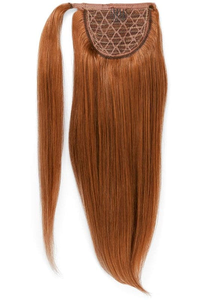 16 Inch Clip In Ponytail Extension #6 Light Chestnut Brown