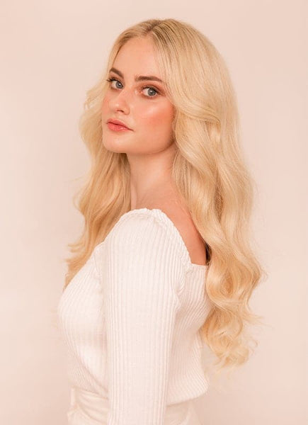 20 Inch Ultimate Volume Clip in Hair Extensions #60 Light Blonde