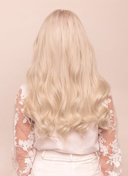 20 Inch Ultimate Volume Clip in Hair Extensions #60W Platinum Blonde