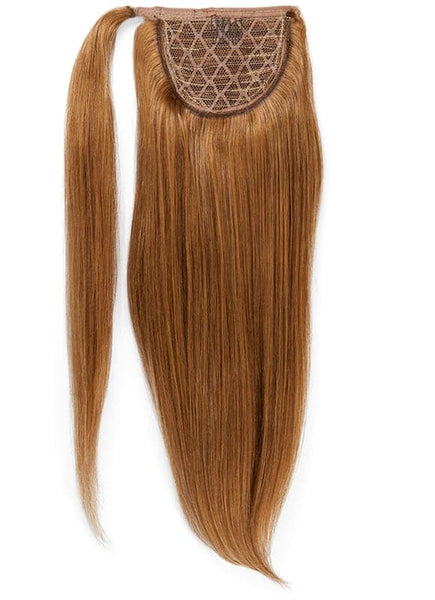 16 Inch Clip In Ponytail Extension #8 Chestnut Brown