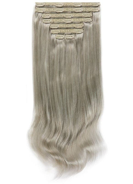 20 Inch Ultimate Volume Clip in Hair Extensions #Silver