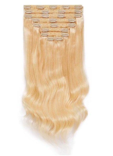 20 Inch Deluxe Clip in Hair Extensions #60 Light Blonde