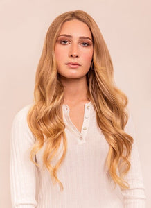 20 Inch Deluxe Clip in Hair Extensions #16 Light Golden Blonde