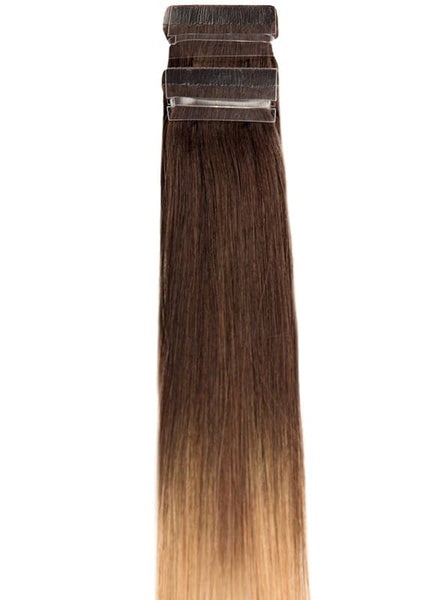 20 Inch Remy Tape Hair Extensions #T2/27+T2/60 Ombre