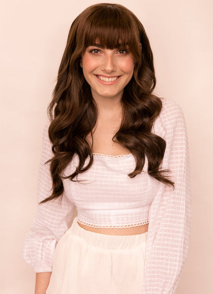 Clip in Fringe/ Bangs #2 Dark Brown