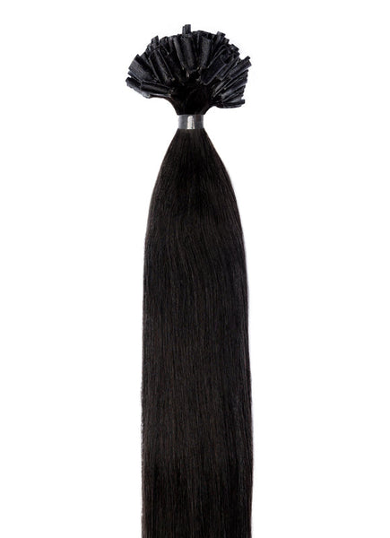 24 Inch Nail/ U-Tip Hair Extensions #1B Natural Black